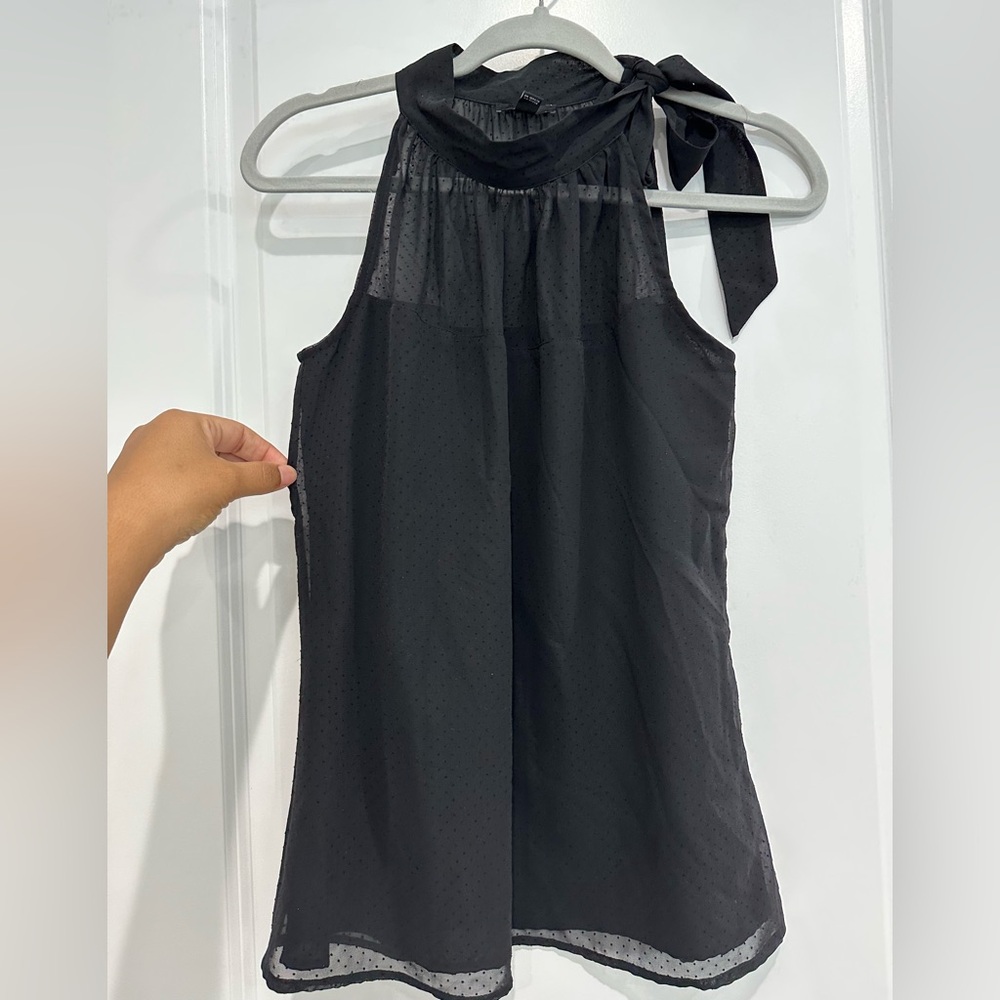 JACOB Women’s Small Elegant Black Sleeveless hi neck  Top